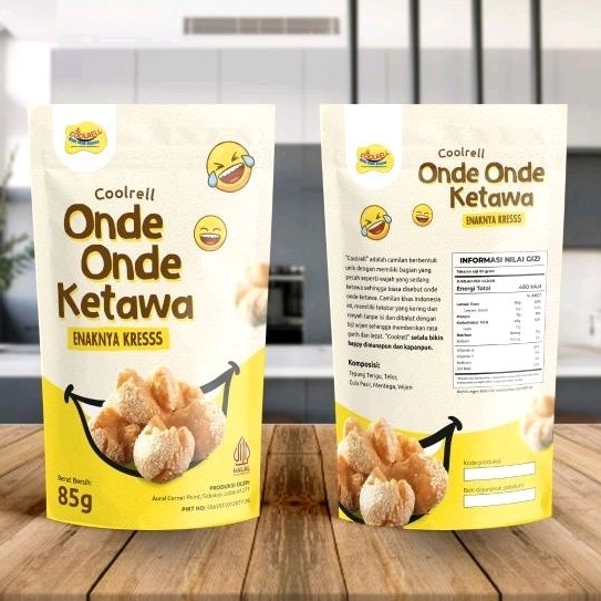 

onde onde ketawa wijen mini snack cemilan ringan kue empuk renyah 85g