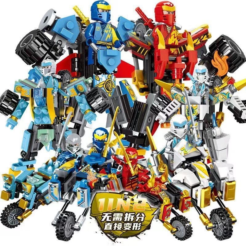 mainan ninjago robot motor 2 in 1 keren gagah Kay Jay cole nya LW1037