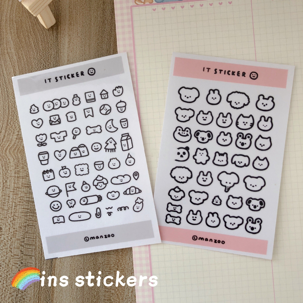 

INS Stiker Hewan Merah Muda Yang Dilukis dengan Tangan Kartun Transparan Manzoo Pancy Korea Lucu Stiker Hewan Peliharaan Akun Tangan