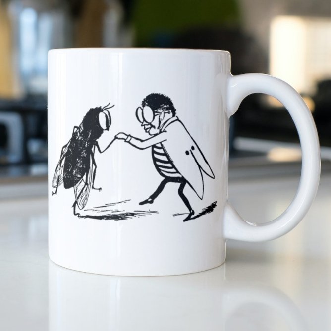 Mug Motif Edward Lear Sketsa Antik