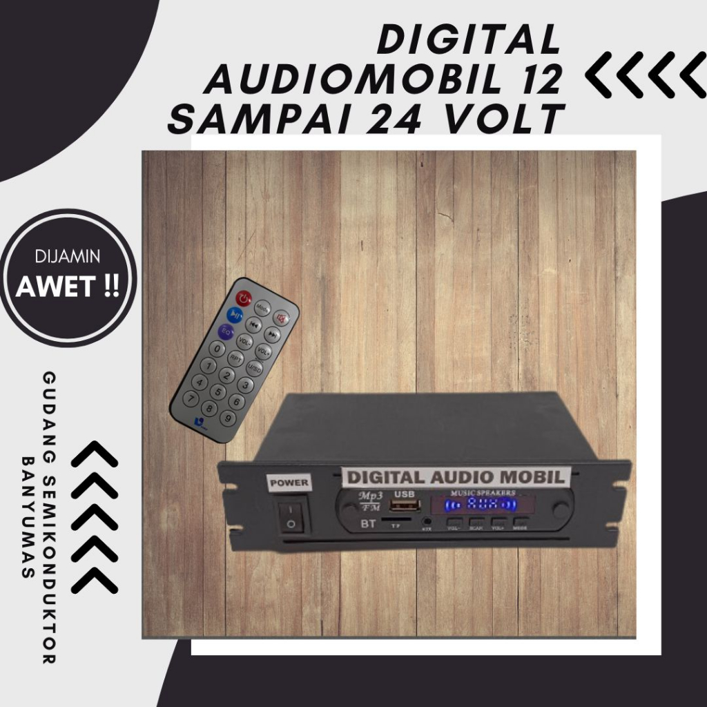 Tape ples ampli mobil bluetooth universal 12v/24v audio stereo
