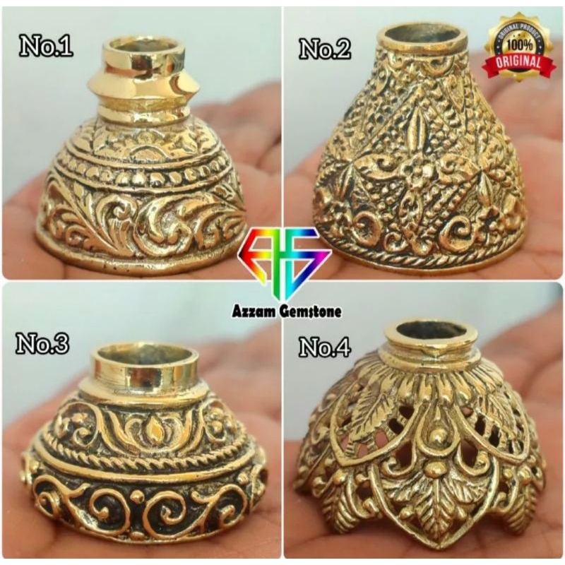 Mendak Ring Bugisan Melayu Palembang Besar Tebal Logam Kuningan Tembaga