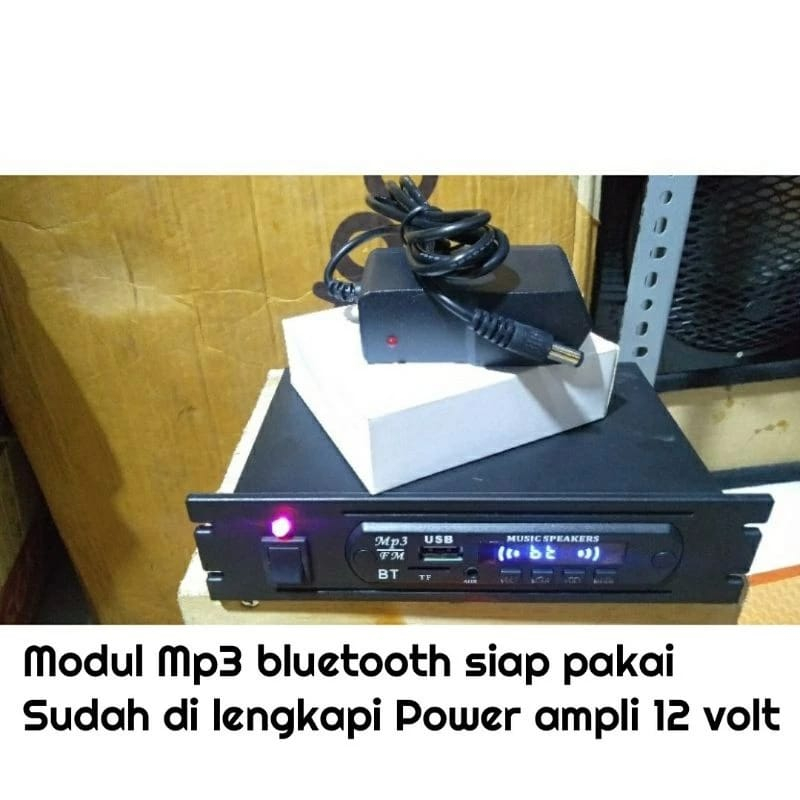 0POWER AMPLIFIER MINI 12V MP3 Bluetooth USB RADIO FM MMC AUX dengan amplifier rakitan 12 volt stereo