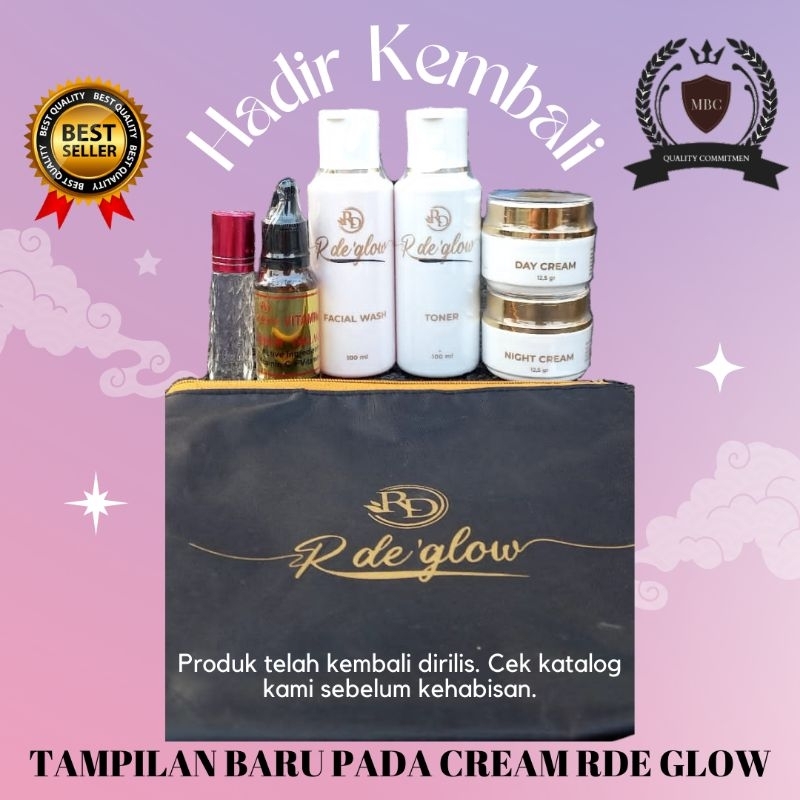 Cream Skincare Rde Glow Kemasan Terbaru Update Paket Skincare Pemutih Wajah a