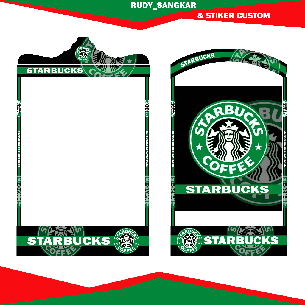 DECAL STARBUKS STIKER DECAL SANGKAR MOTIF STARBUCKS STIKER DECAL SANGKAR BURUNG SANGKAR KOTAL CUCAK 