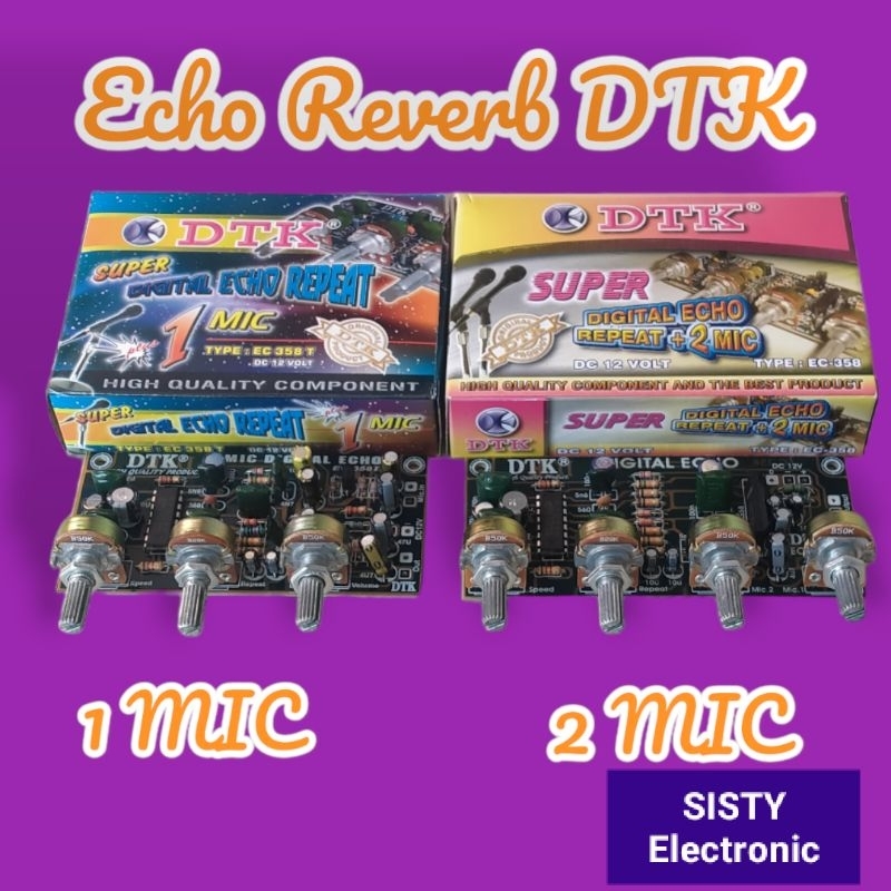 Echo Digital Reverb Dtk 1 Mic & 2 Mic