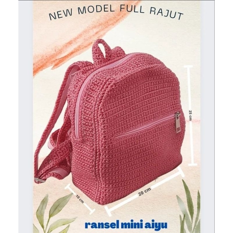 tas ransel rajut mini aiyu