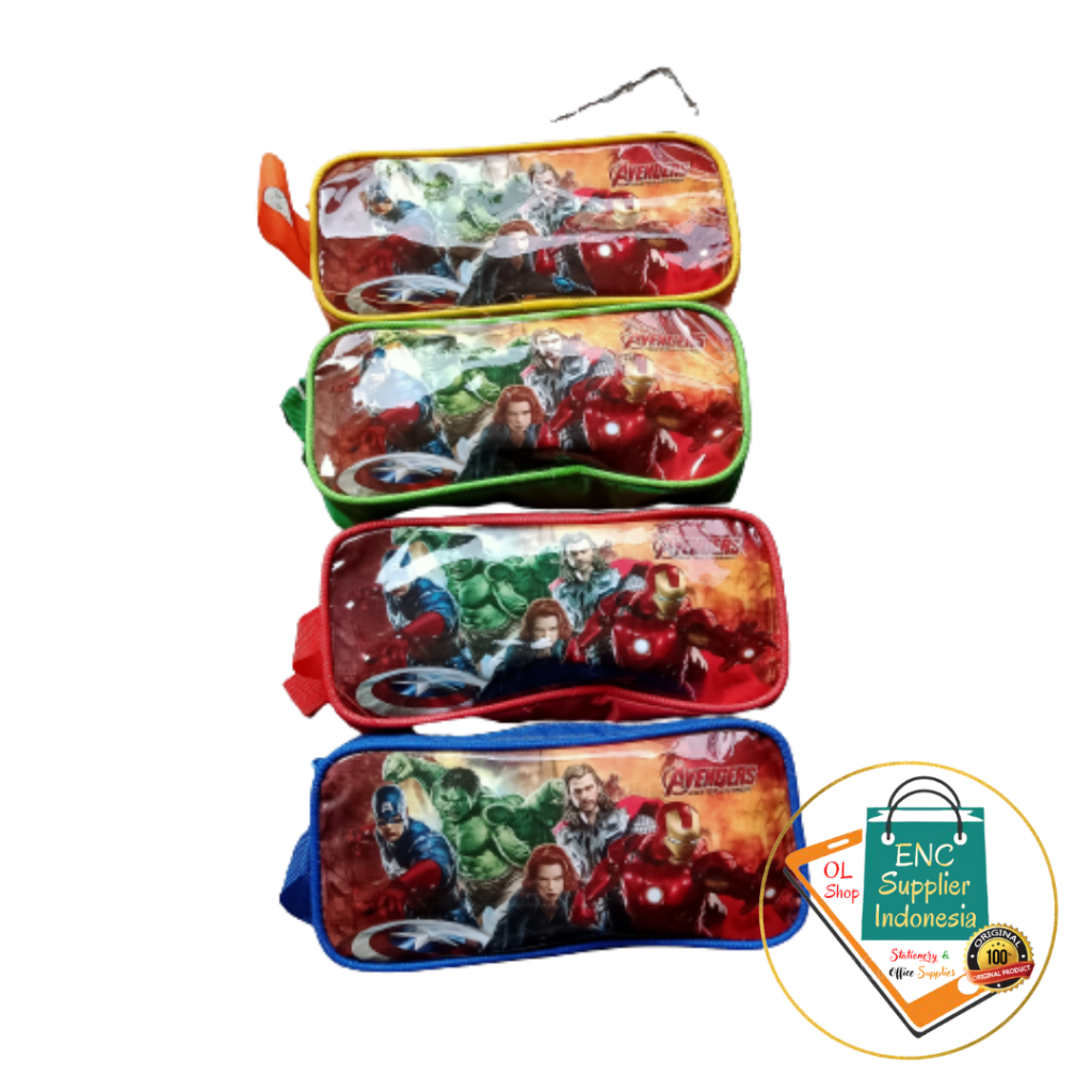 

fancy 1 buah kotak tempat pesil kain motif retsleting per pcs - enc.sup