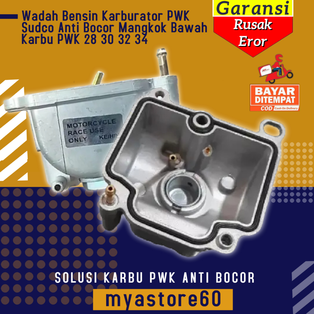 Wadah Cangkang Bensin Karburator Carburator PWK Sudco Anti Bocor Mangkok Bawah Karbu PWK 28 30 32 34