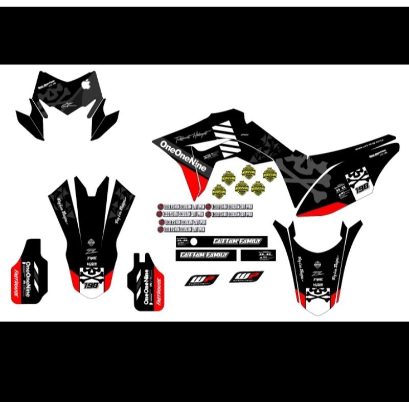 DECAL honda crf old kombinasi no/nama | stiker decal honda crf  variation costum stiker bisa request