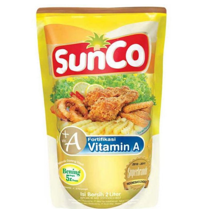 

minyak goreng sunco 2lt 1dus