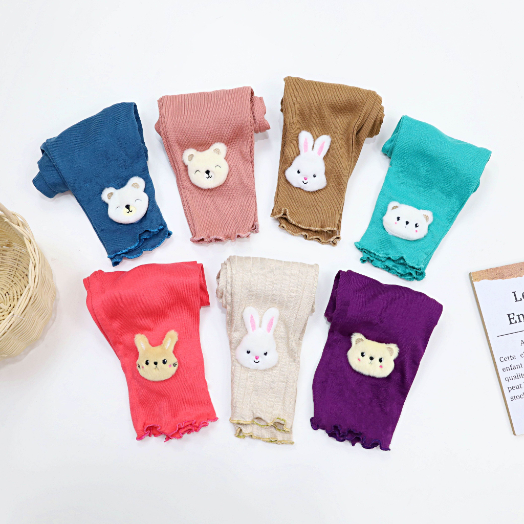 [IMPORT] Legging Dahyun uk Bayi - 7 Tahun / Celana Panjang Premium Cotton Rib Anak Perempuan Bayi Ba