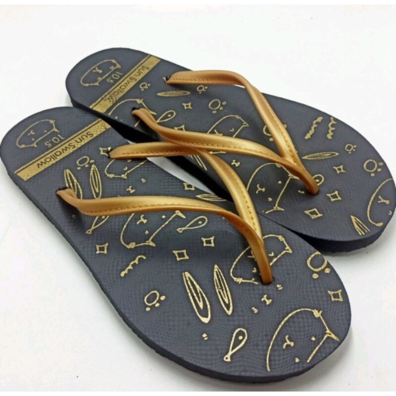 Swallow Sandal Jepit Wanita Sendal Anti Slip Motif Kucing
