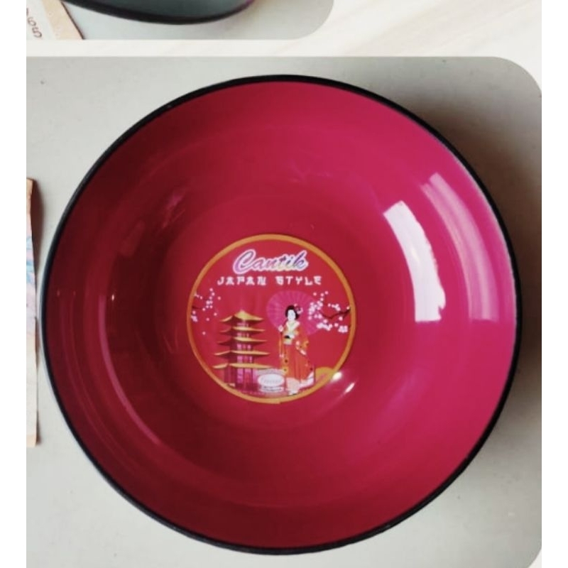 Mangkok Mie Ramen Jepang/Mangkok Merah Besar