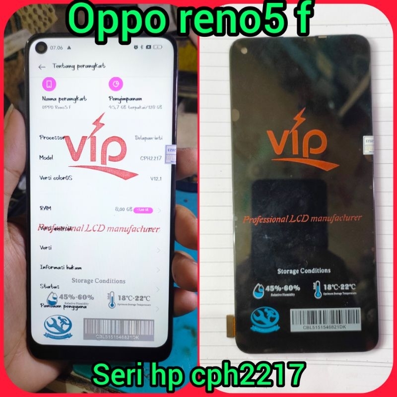 Lcd Touchsreen Ts Fulset Oppo Reno 5F Model Cph2217