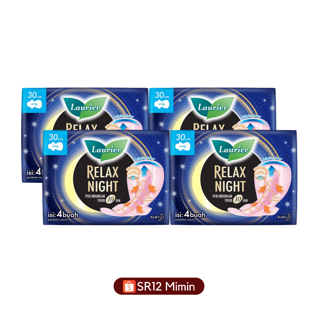 BUNDLING PEMBALUT LAURIER RELAX NIGHT 30CM 4PCS