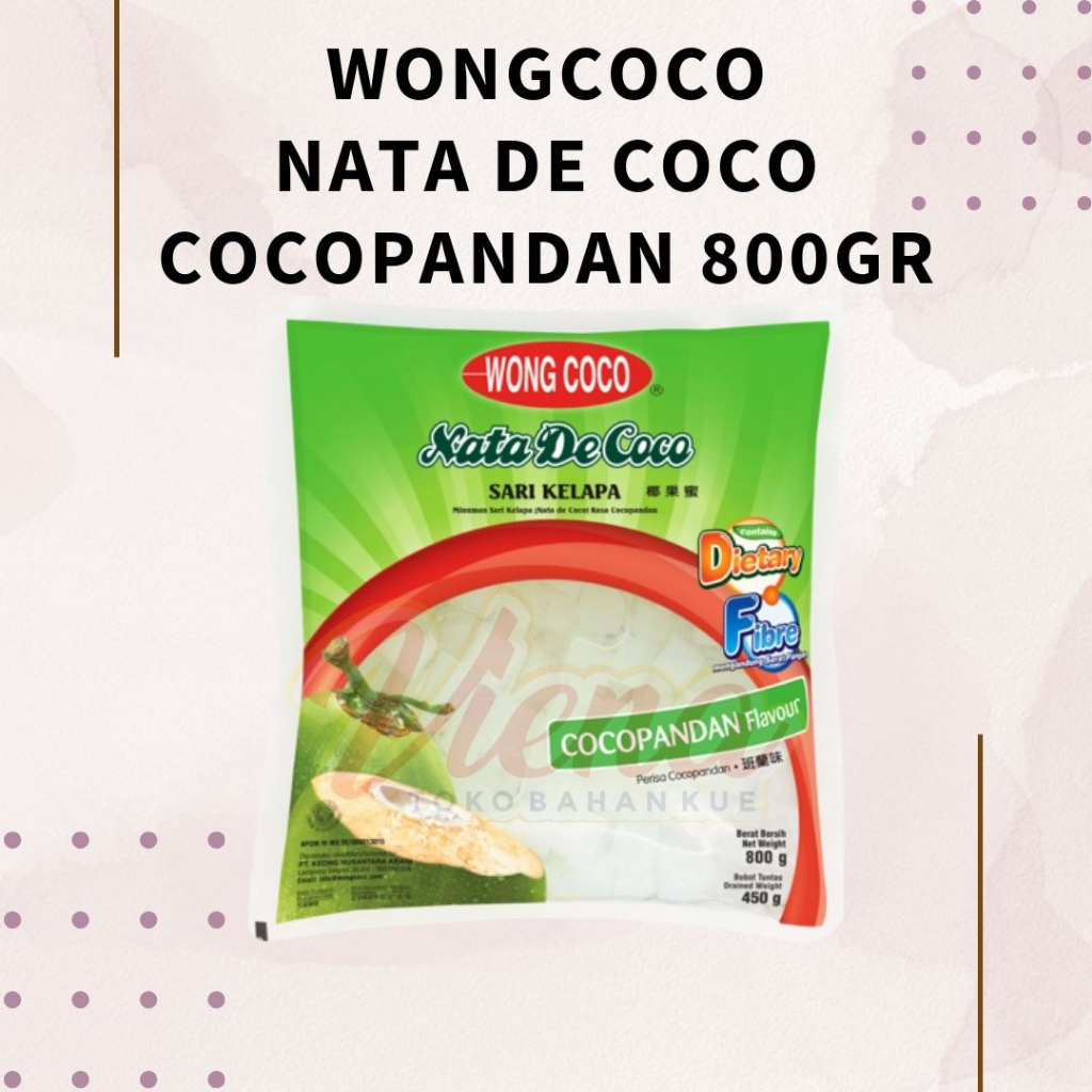 

Wong Coco Nata De Coco 800gr Cocopandan - Sari Kelapa Kotak