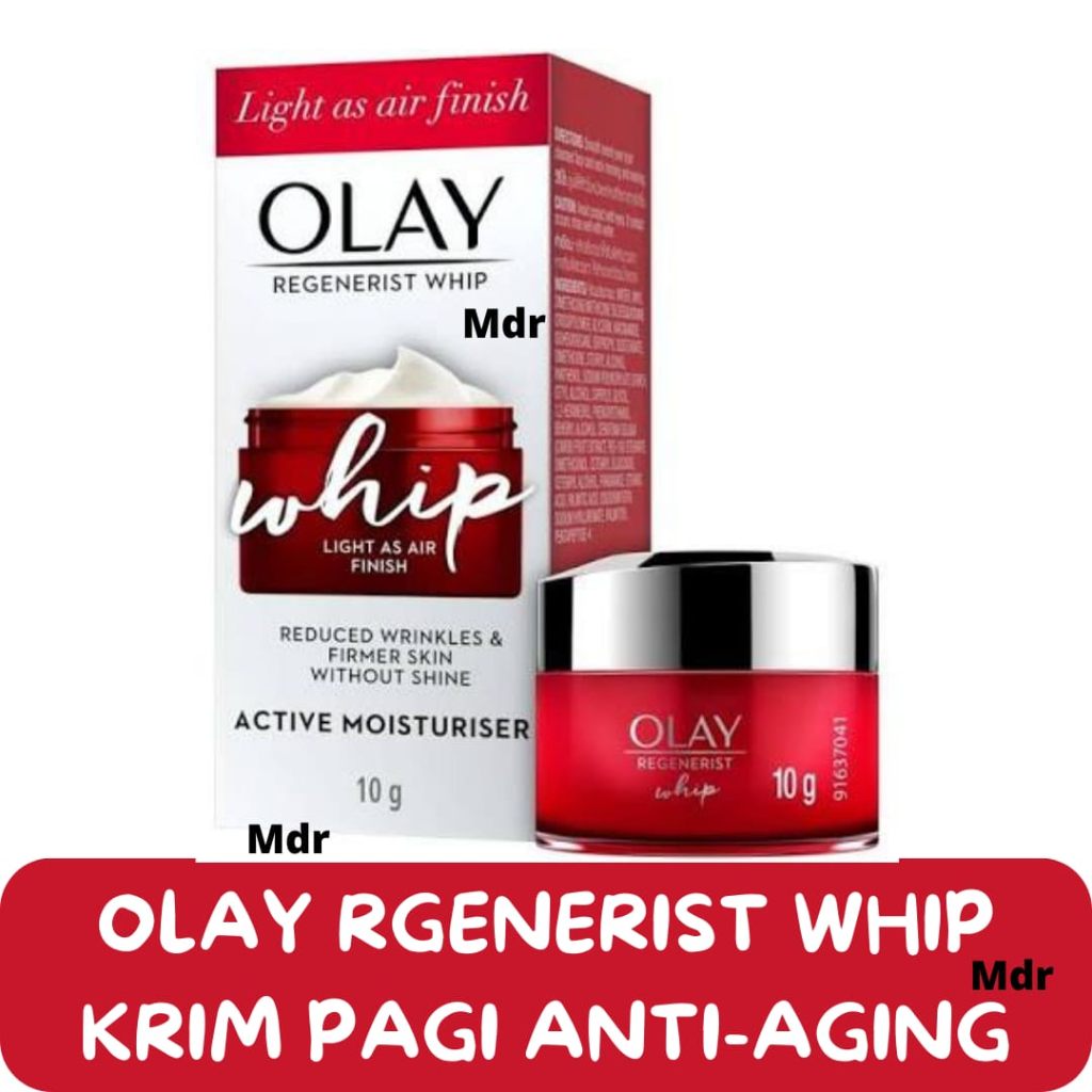 OLAY regenerist whip moisturizer cream anti aging wajah 10g olay regeneris krim pagi light original 