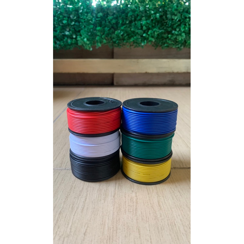 Kabel AWG 22 serabut putih - 1 Roll (20 meter)