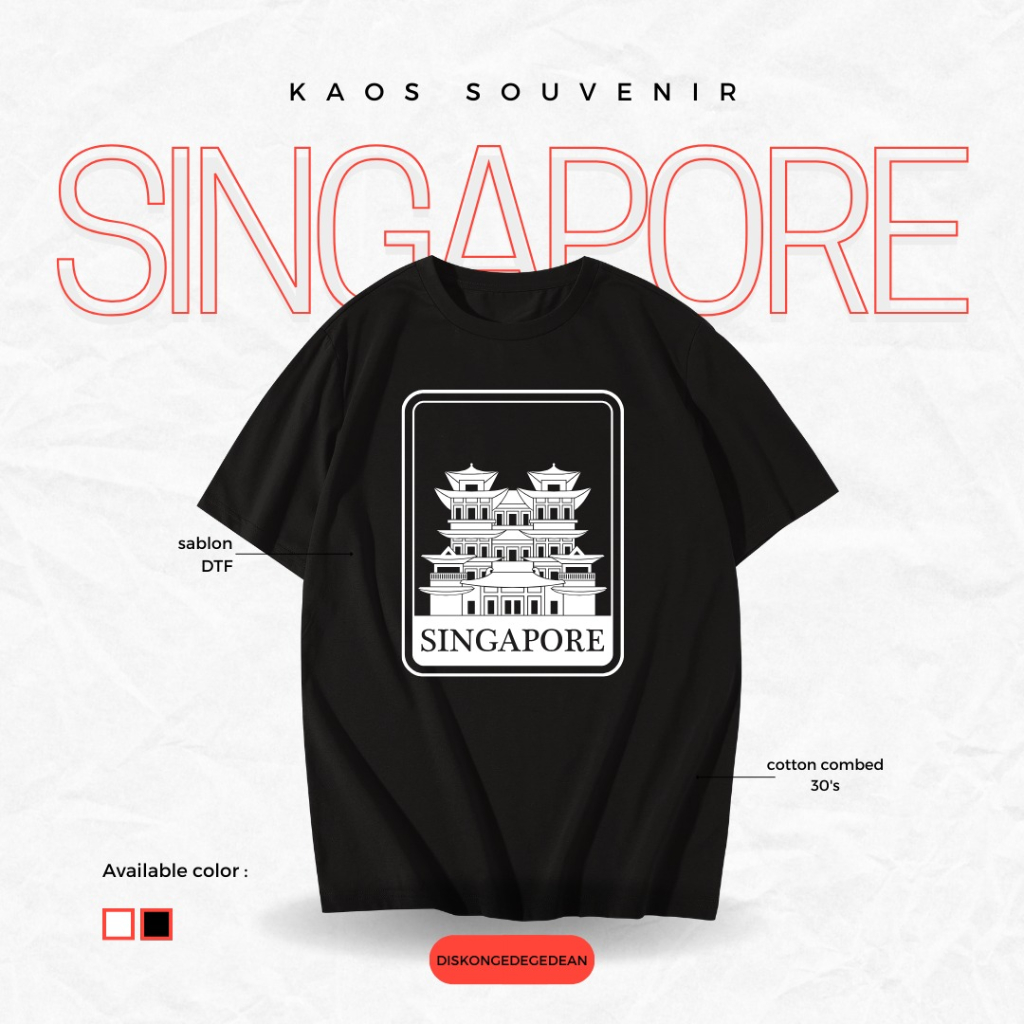 Kaos Oleh Oleh Singapore Singapura  Baju Oleh-oleh Singapore Singapura Kaos Souvenir Singapura Singa