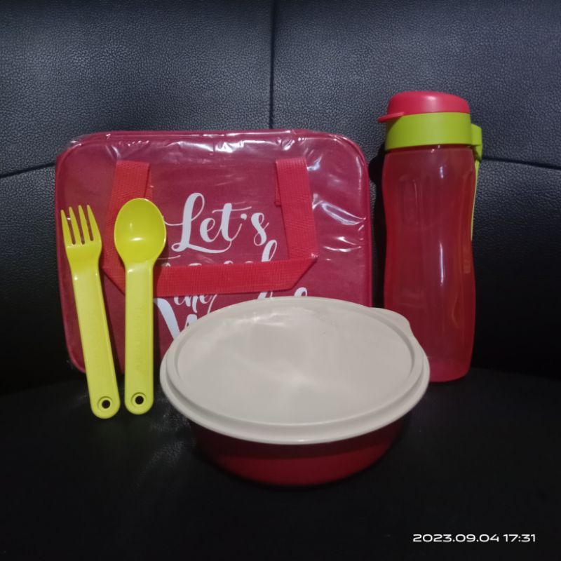 Paket bekal tupperware lunch box set murah original tupperware