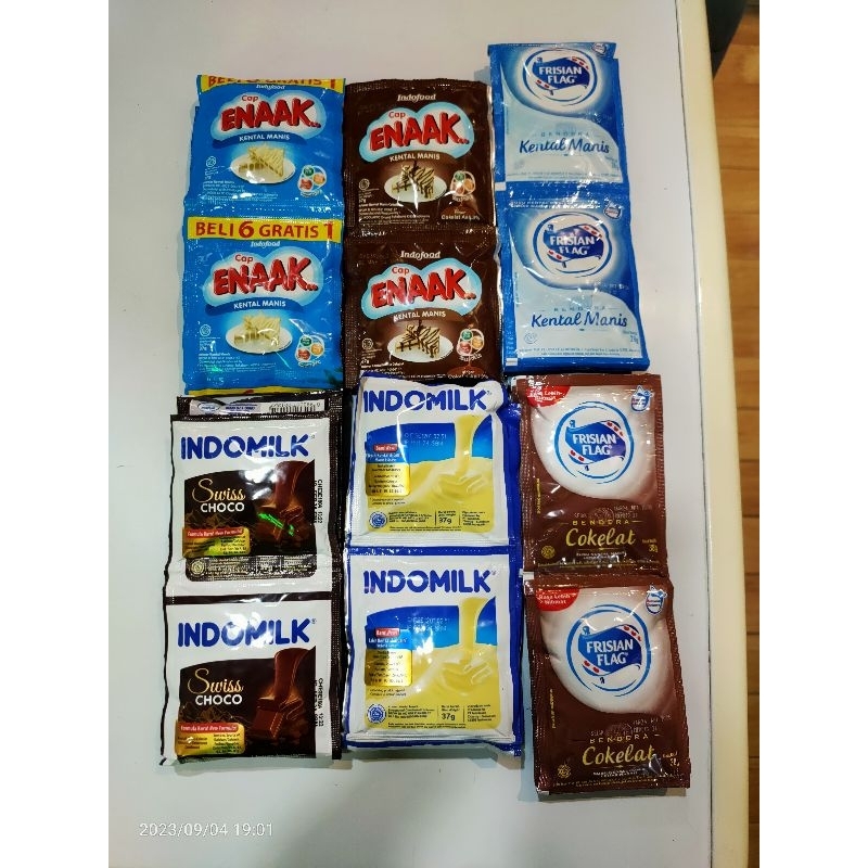 

Susu Kental Manis Renceng Putih/Coklat 6Sachet