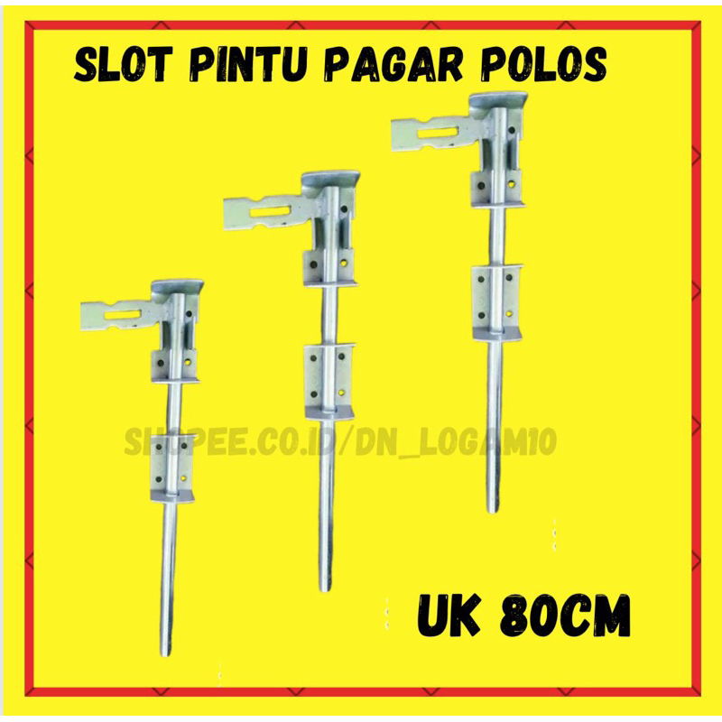 Slot grendel P.80cm pintu pagar besi gebyog garasi rumah bukan Wina/dekson