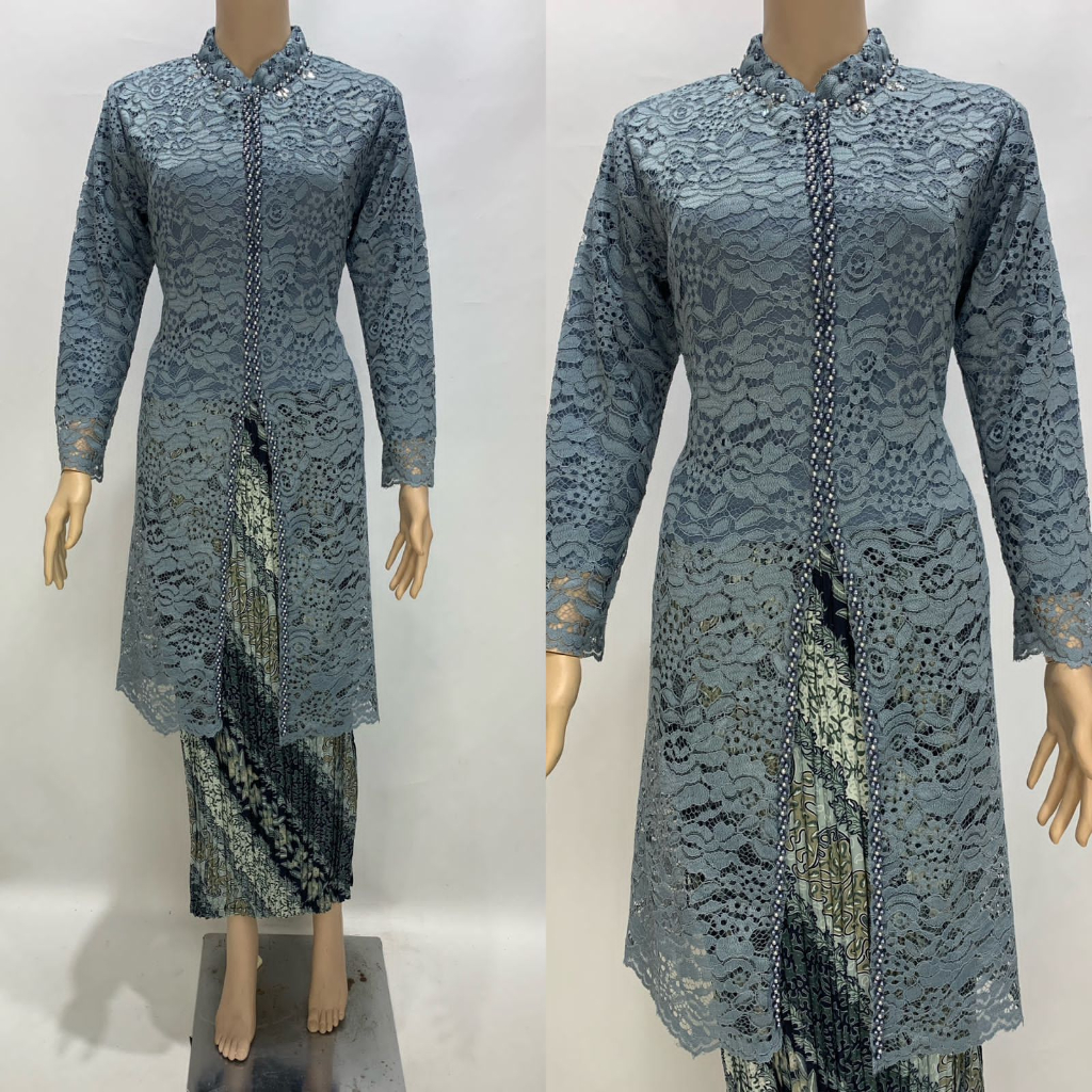 ( Bisa cod) Stelan tunik payet brukat couple ibu -kebaya busui payet mutiara- Kebaya modern- tunik b