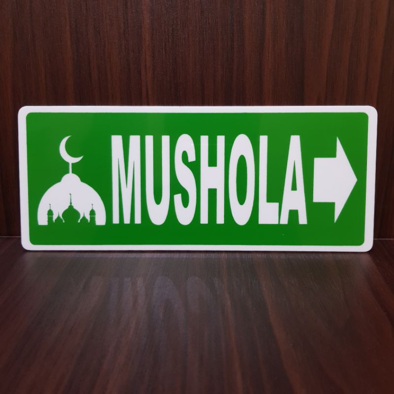 

Acrylic papan petunjuk arah MUSHOLLA kanan 22×9cm