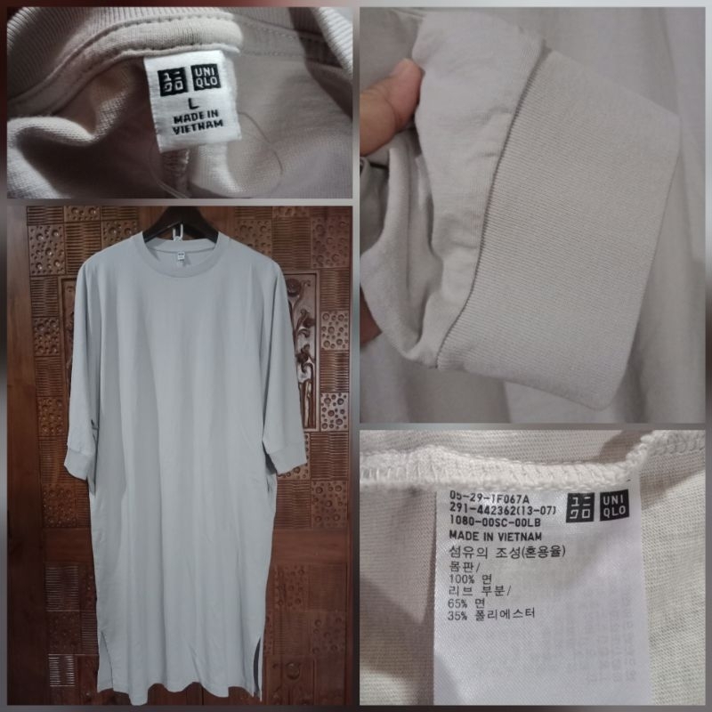 Pre❤ UNIQLO Tunik/ Dress Kaos Wanita