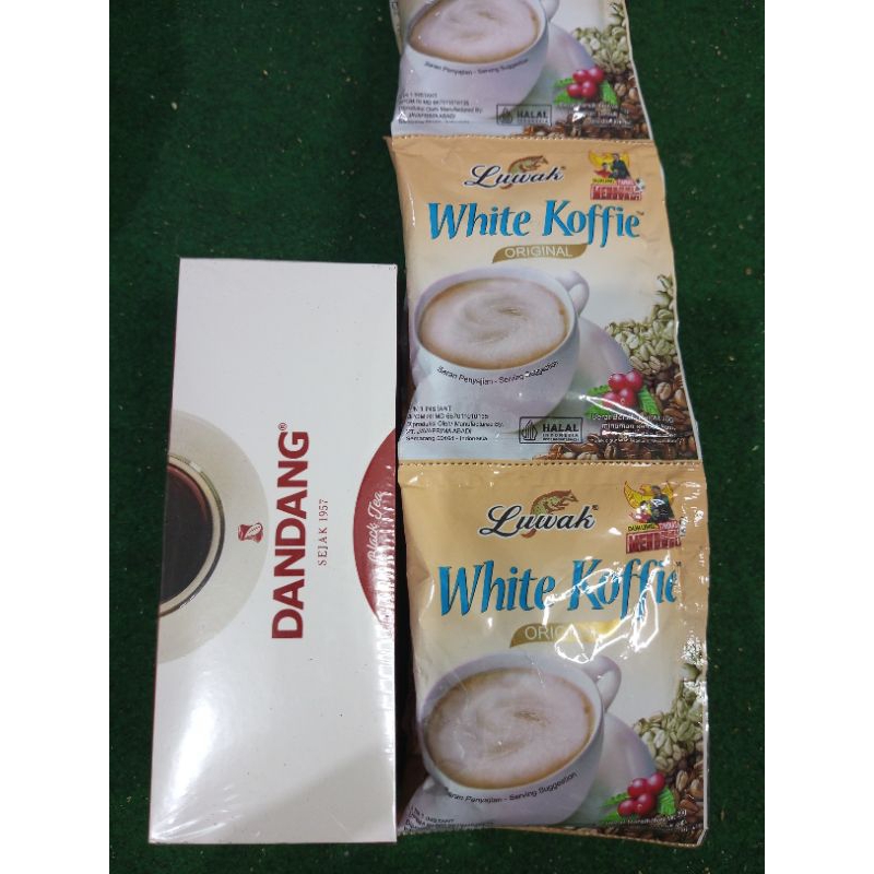 

Luwak White Coffe 1renceng + Teh Dandang 1pack