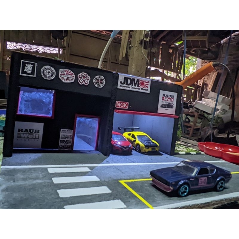 diorama garage lbwk berlampu