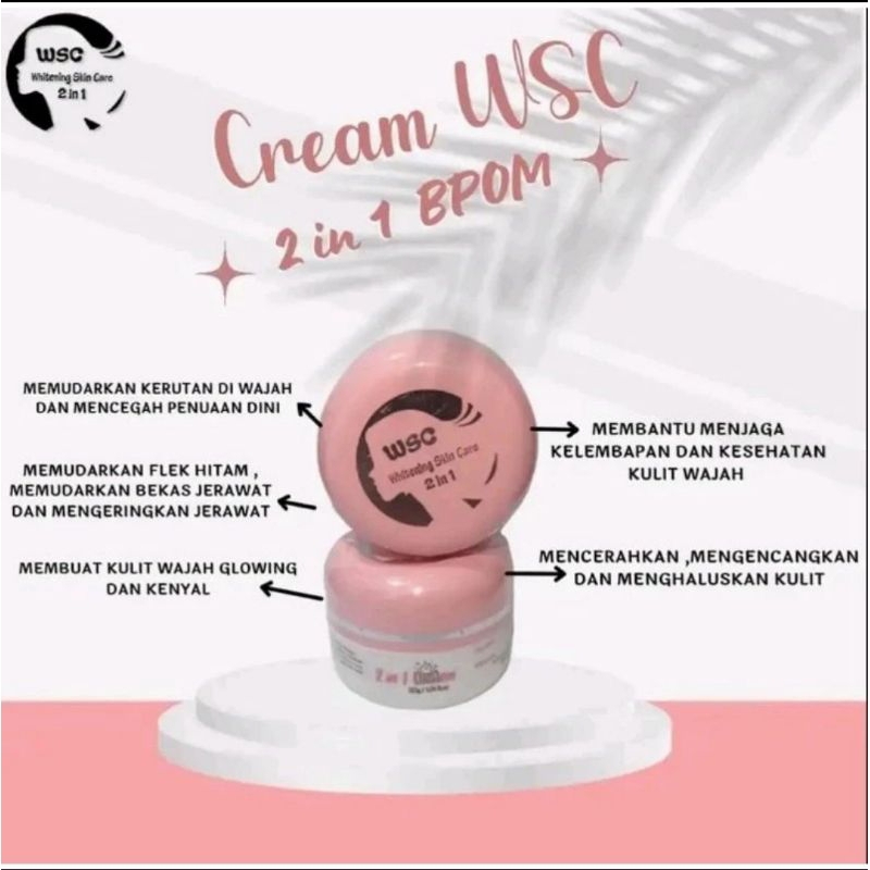 WSC skincare original BPOM/krim pemutih