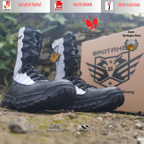 Sepatu PDL Ninja Provos TNI Kulit Asli Brotrher