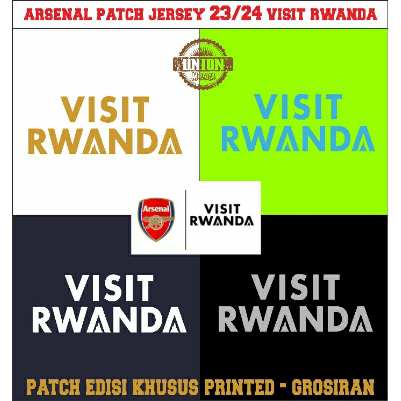 Arsenal Visit Rwanda Patch Jersey 23/24 Terbaru GROSIRAN