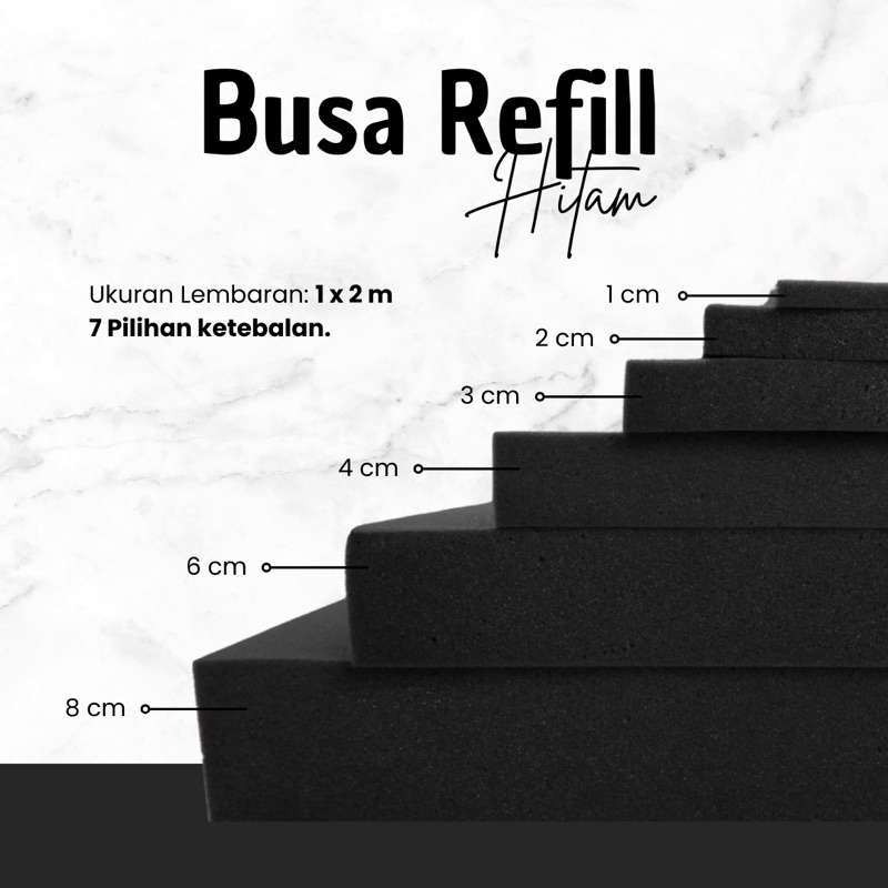 Busa Lembaran Hitam DENSITY 24 Bahan Sofa, Furniture, Kursi, Mebel, Matras,dll