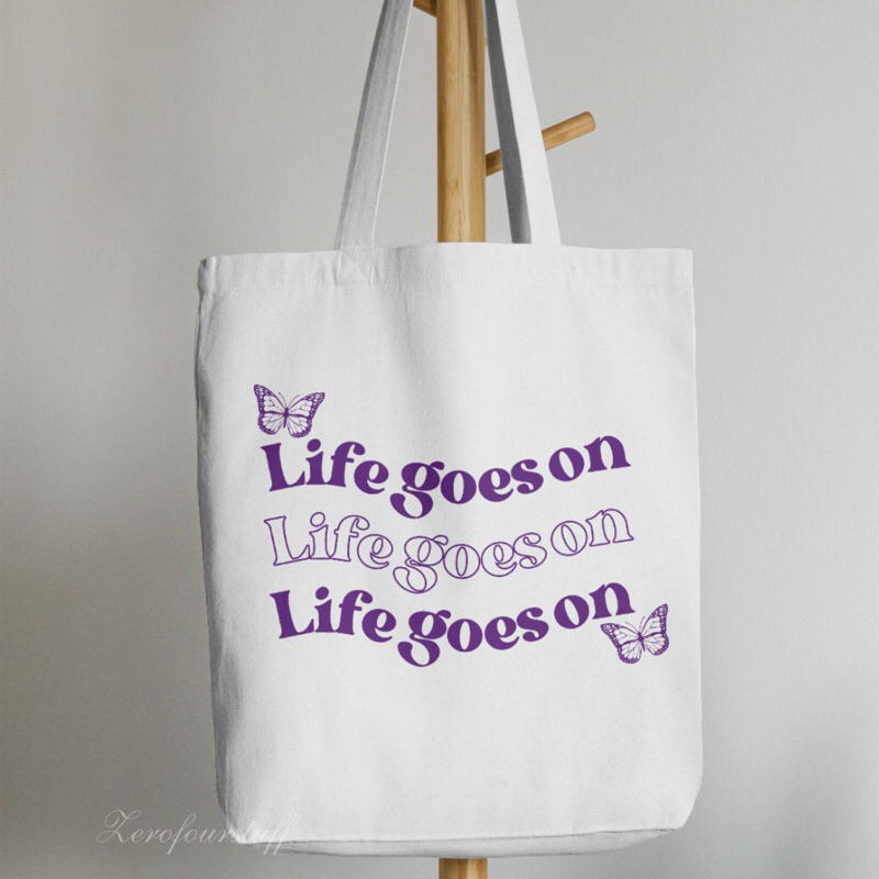 BANGTAN TOTEBAG / BTS TOTEBAG / TAS BTS / TOTE BAG KANVAS / HADIAH ULANG TAHUN