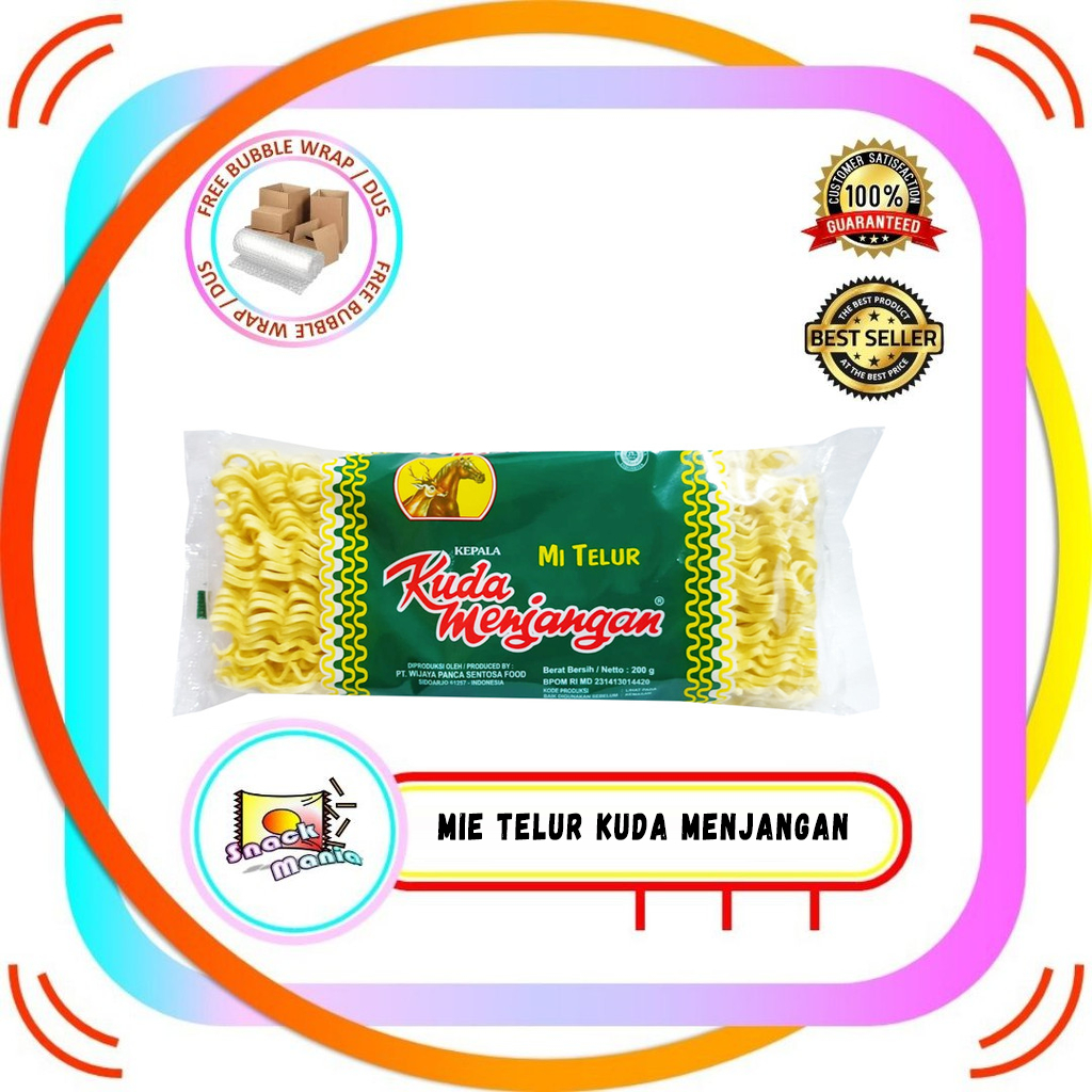 

Mie Telur Keriting Kuda Menjangan 200 gr Mi Telor Bks Hijau