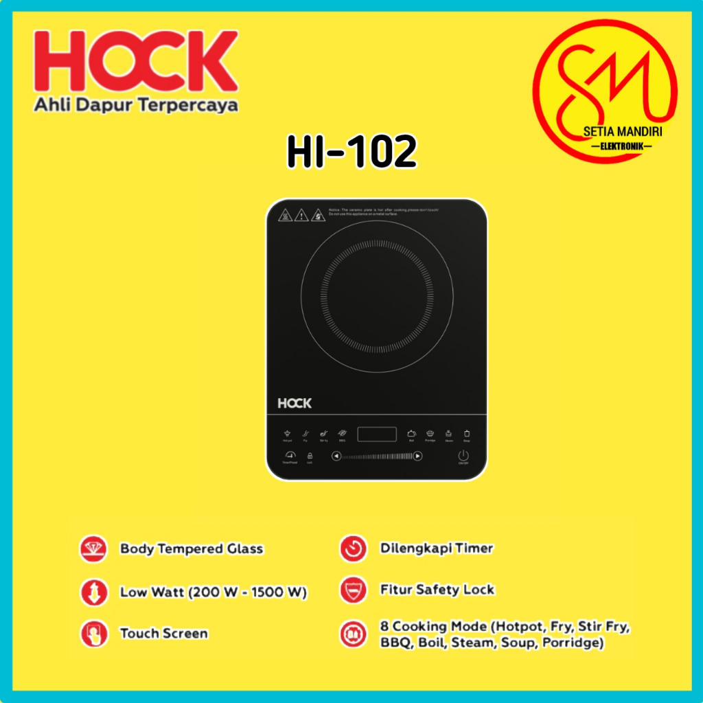 Hock Kompor Listrik Induksi HI-102 GARANSI RESMI