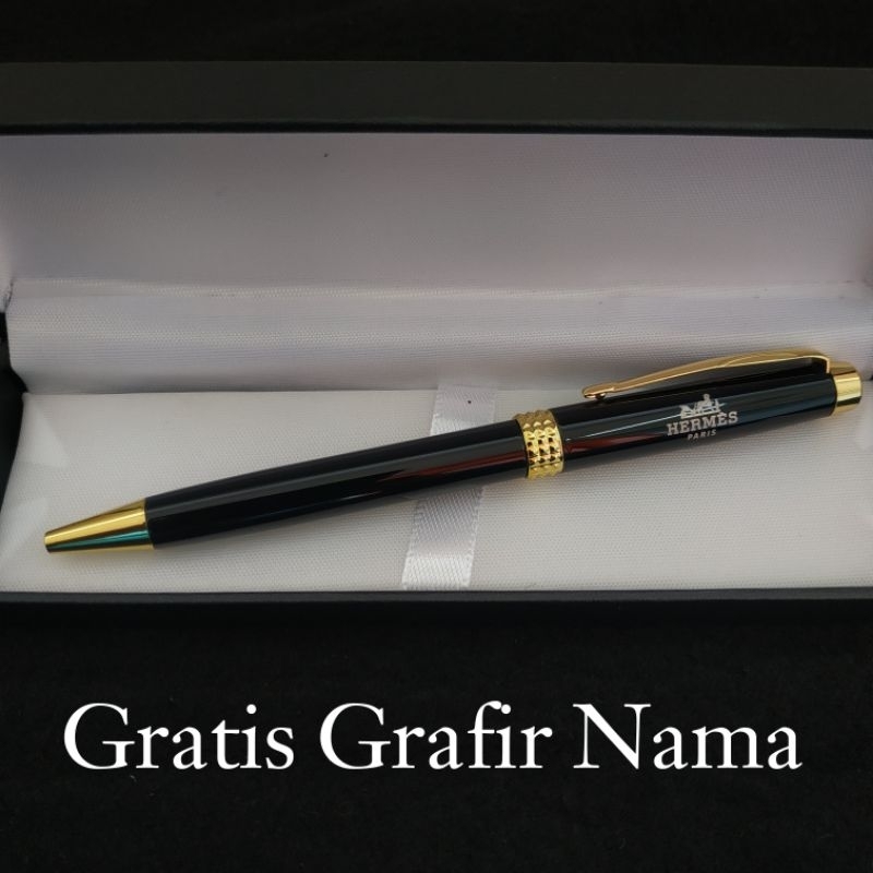

pulpen ballpoint mewah import hmes gratis grafir nama