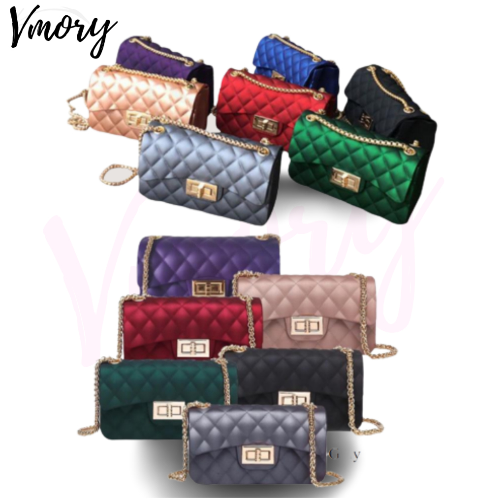 PPT003 Tas Slingbag Wanita Jelly Matte Kotak Woman Shoulderbag Fashion Mini Murah