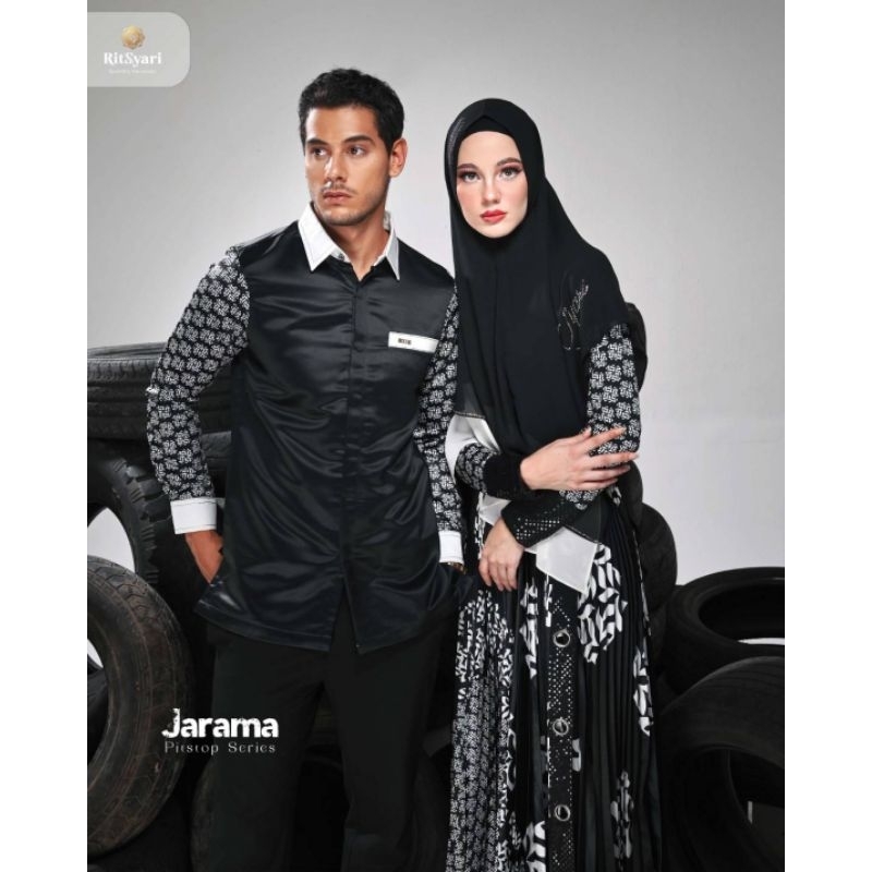 RITZ SYAR'I] GAMIS SYARI TERBARU / DRESS SET MEWAH ORIGINAL " JARAMA " By Ritz Syar'i