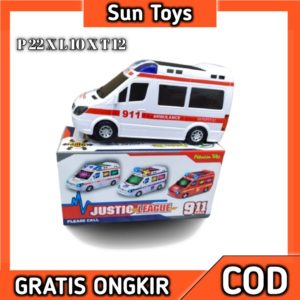 Mobil Ambulance Hospital Mobil 911 Besar // Mainan Anak Mobil Ambulance Hospital 3D Resque Force 911