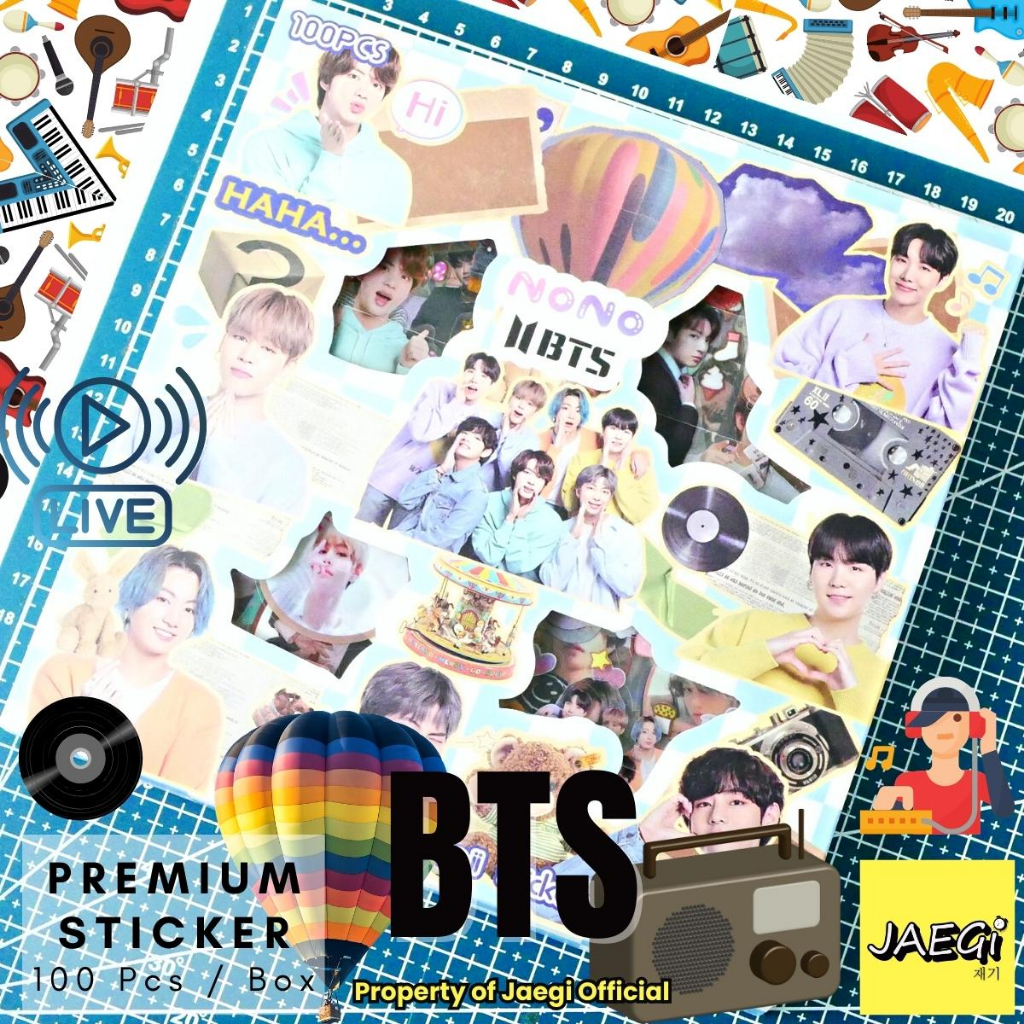 

JAEGi - Sticker Box isi 100 Korean Boy Band BTS Edition Premium Waterproof