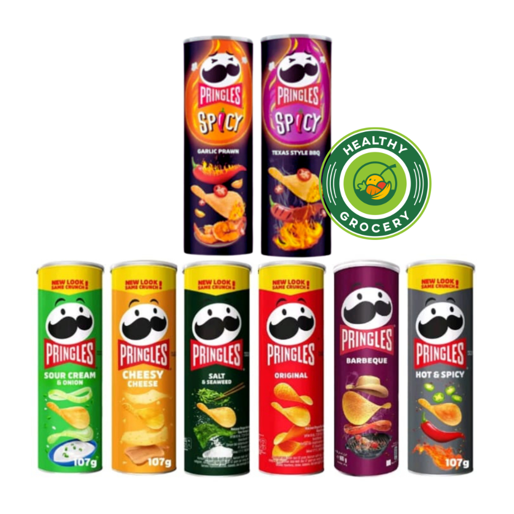 

Pringles Potato Chips 107gr / cheese / seaweed / BBQ / ori / sour cream / Spicy Texas BBQ