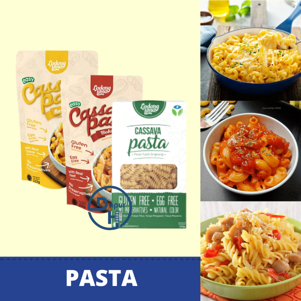 

LADANG LIMA Cassava Pasta 115 g Halal | Cheese Original Bolognese | Gluten Free-