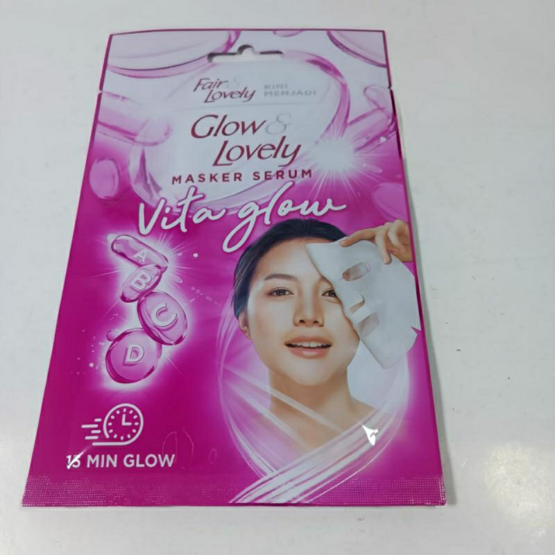 Masker Wajah Fair & Lovely Glow & Lovely Masker Serum Vita Glow Per Sachet (20gr)