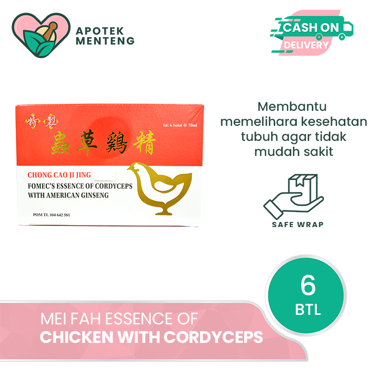 

Chong Cao Ji Jing (Mei Fah) Essence Of Chicken With Cordyceps - Minuman Herbal Kesehatan Tubuh