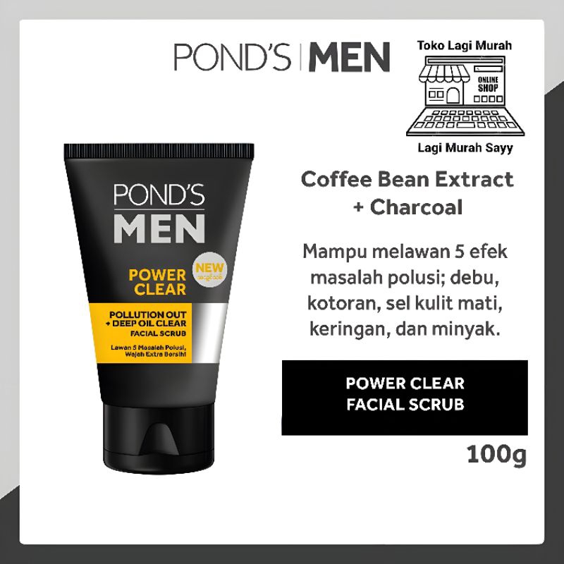 Ponds Men Power Clear 100gr , 100 gr