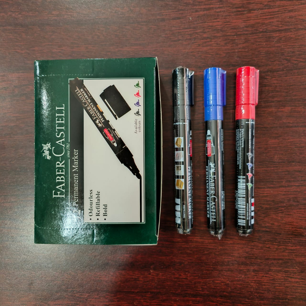 

SPIDOL PERMANENT MARKER FABER CASTELL (HITAM, BIRU, MERAH)